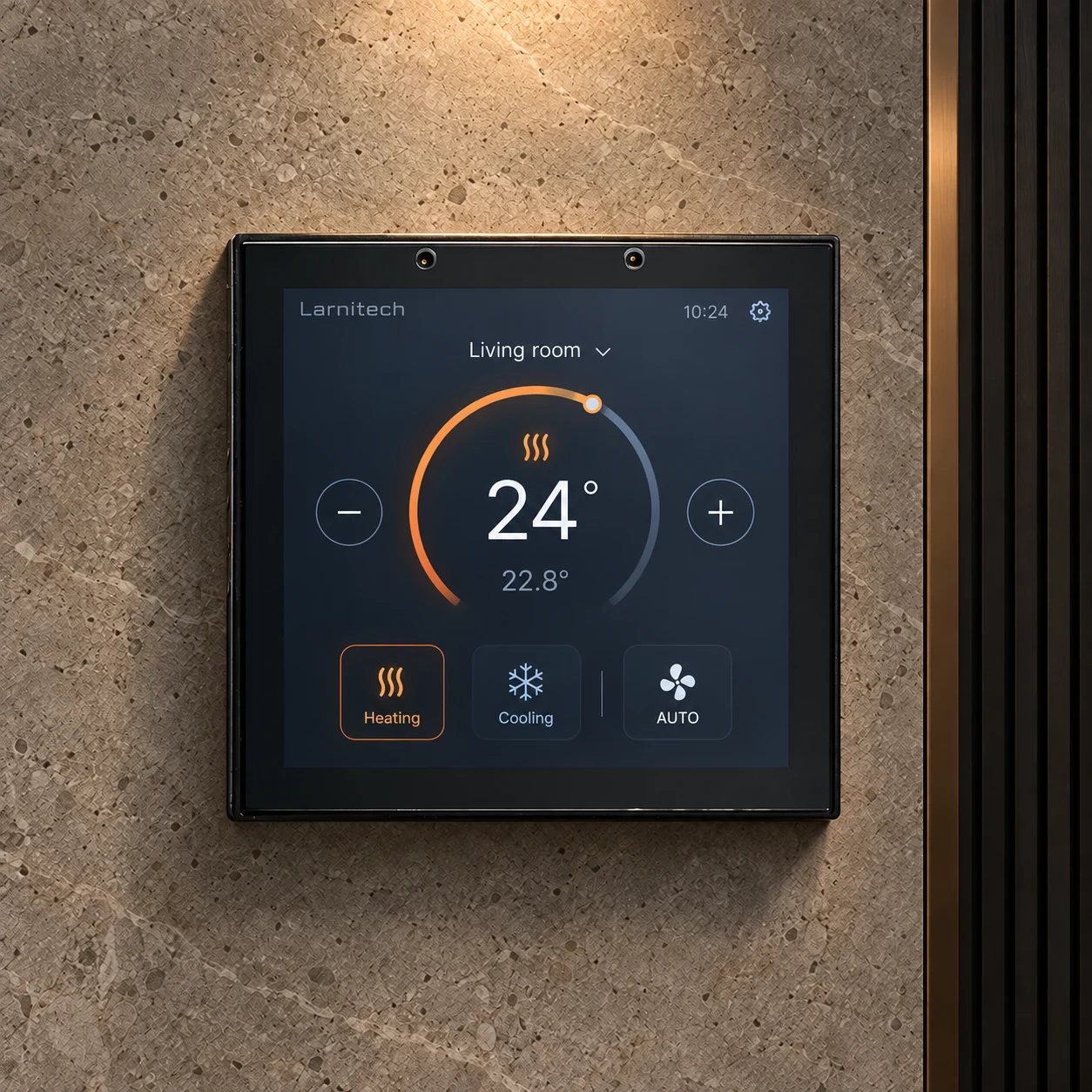 Панель Larnitech LCP4 с активным интерфейсом управления климатом