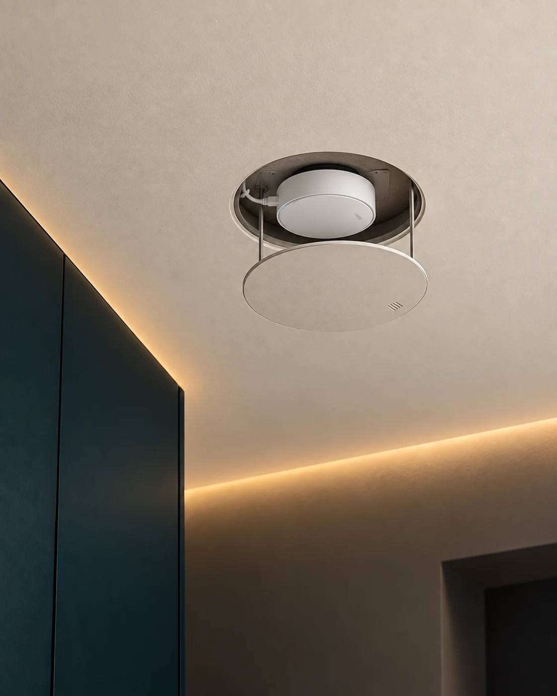 Разрез потолочной конструкции с точкой доступа TP-Link Deco X50-PoE